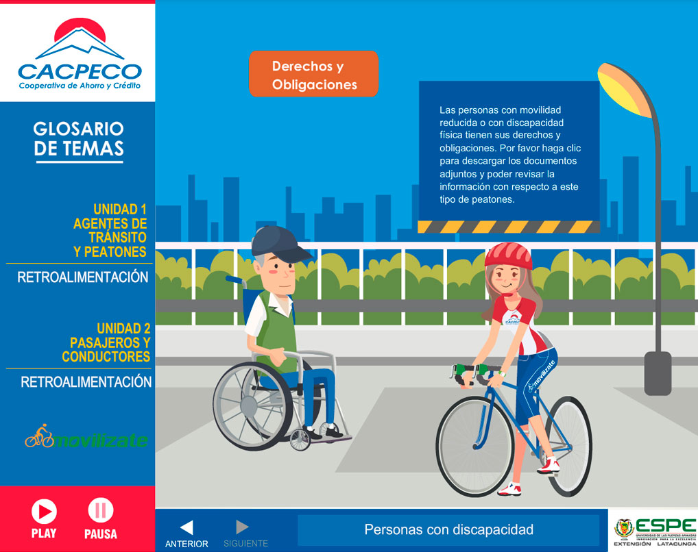 cacpeco elearning derechos obligaciones transito
