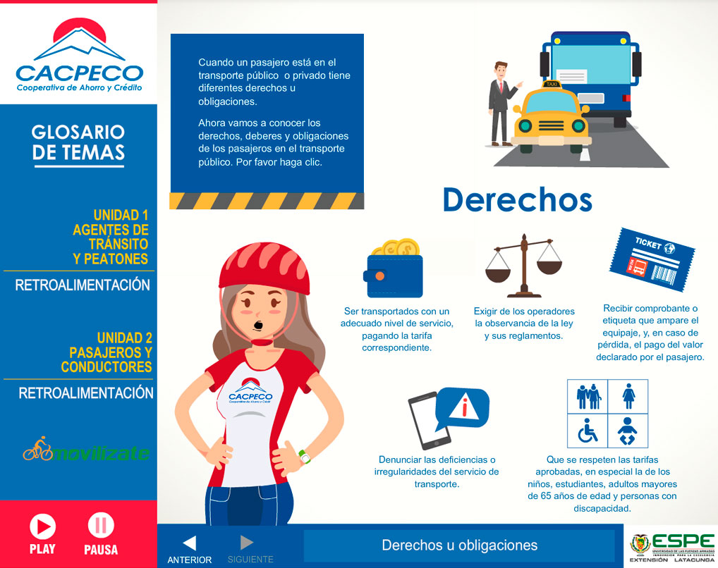 cacpeco elearning derechos transporte publico