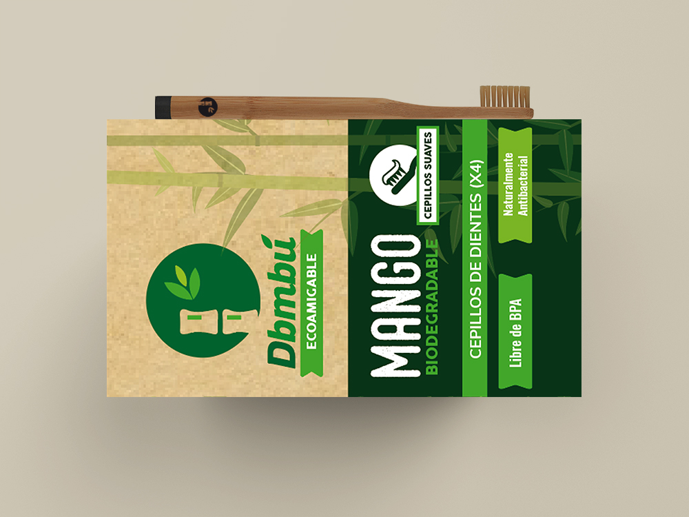 caja 4 cepillos dbmbu branding cepillo