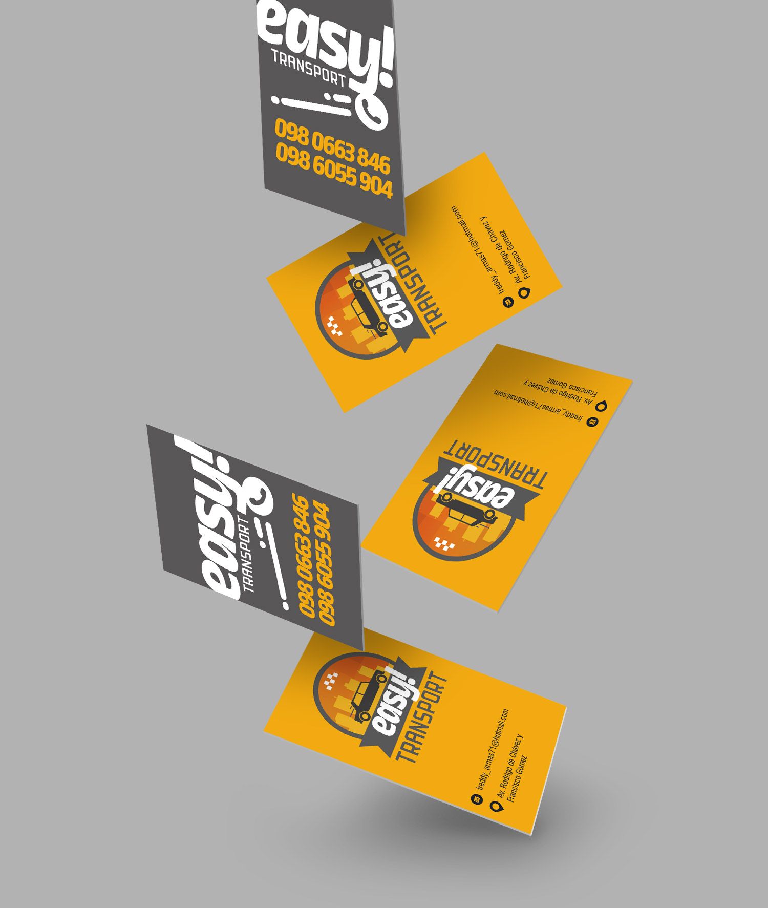 easy transport tarjetas de presentación