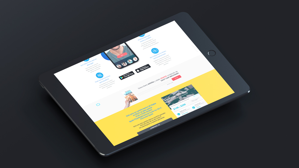 easycar app web site pagina web responsive