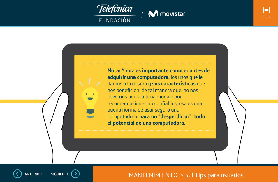 elearning curso help desk telefonica antes de comprar computador