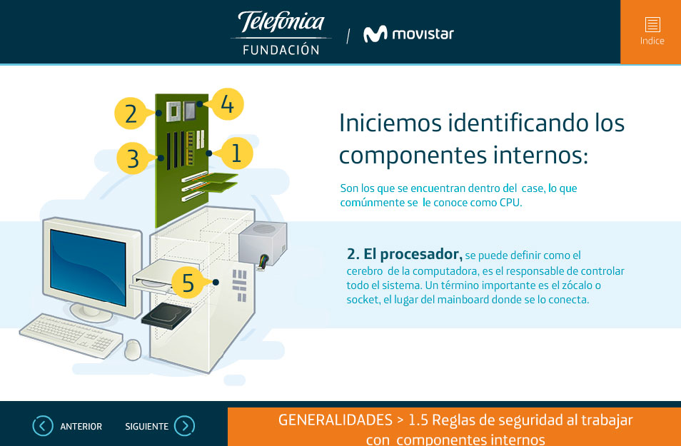 elearning curso help desk telefonica ecuador componentes