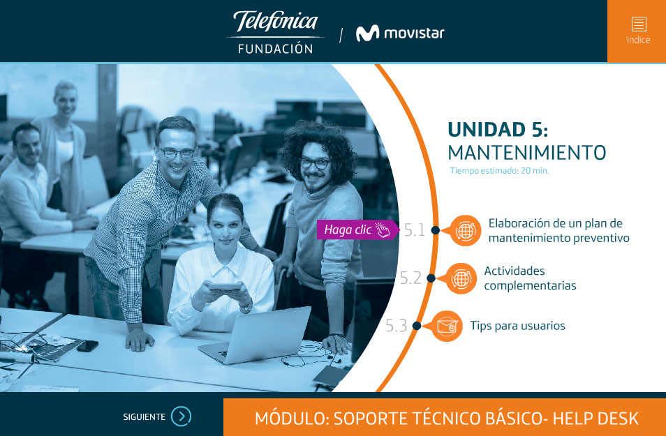 elearning curso help desk telefonica ecuador soporte tecnico basico