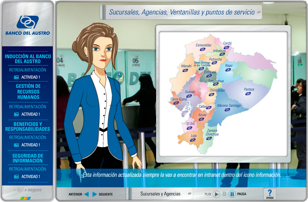induccion al banco sucursales