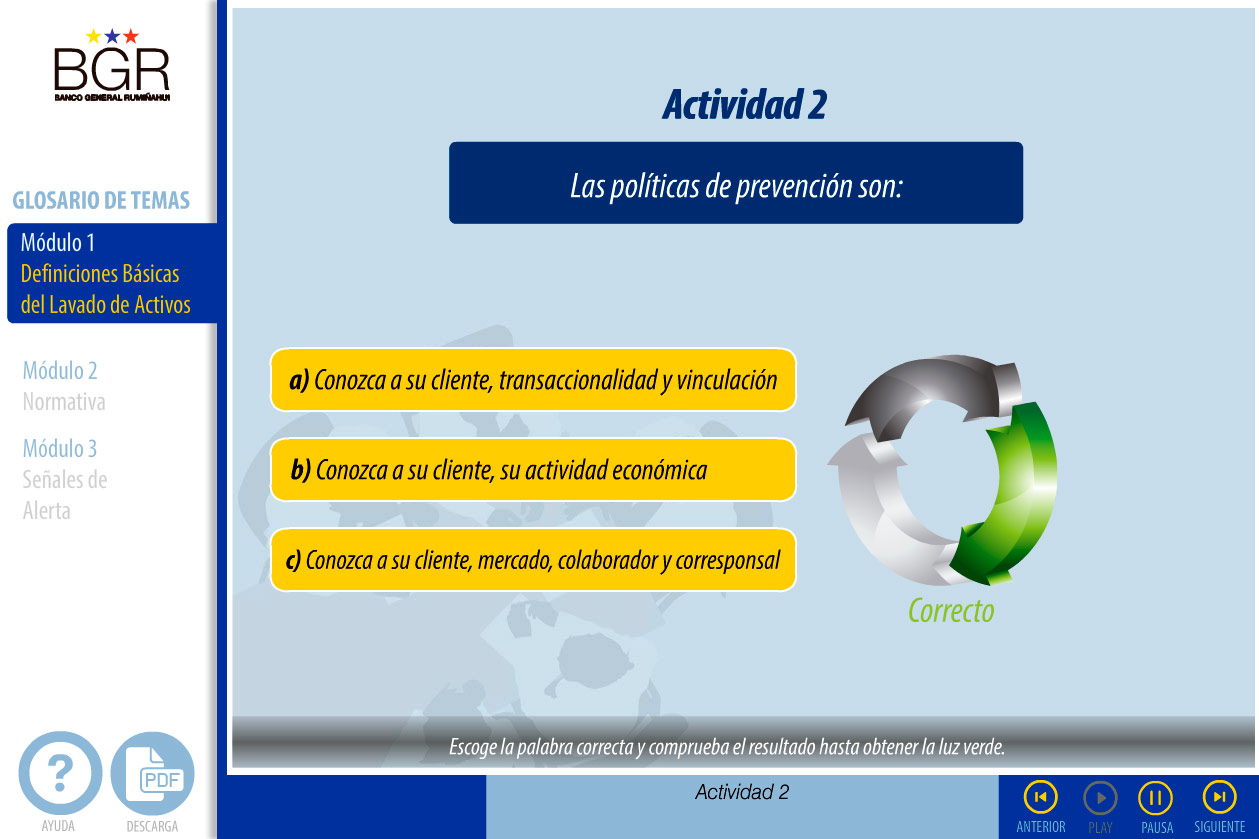lavado de activos bgr actividad