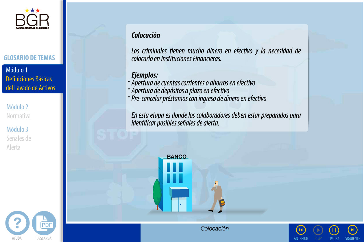lavado de activos bgr colocacion