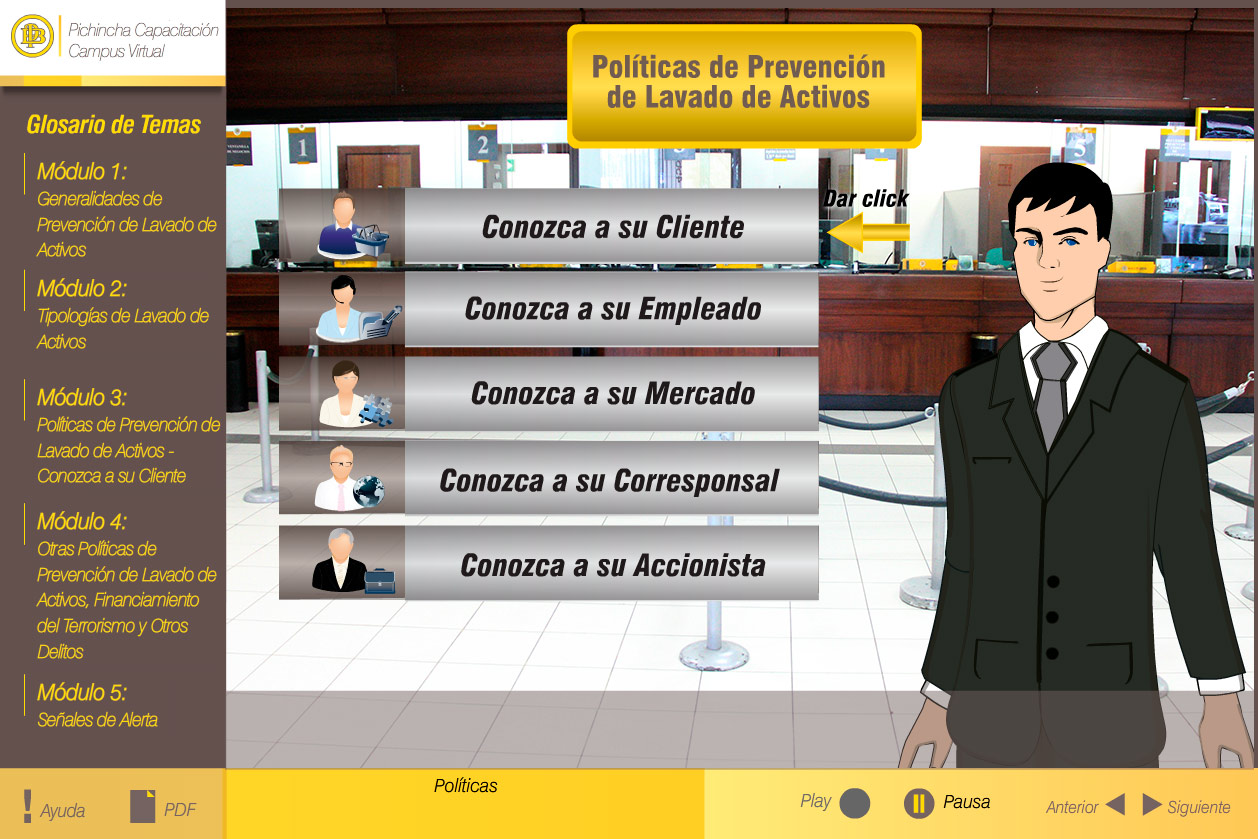 lavado de activos pichincha politicas