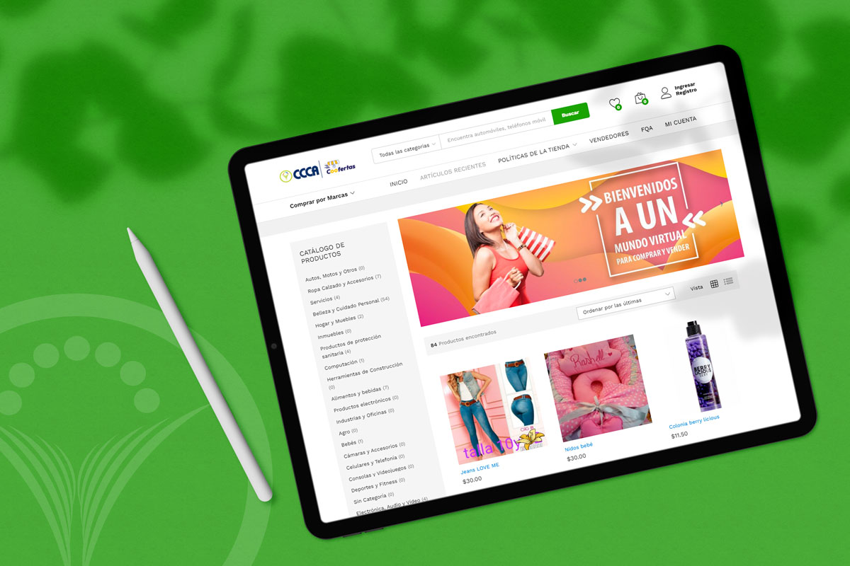 pagina web desarrrollo ecommerce coofertas ccca ambato ecuador