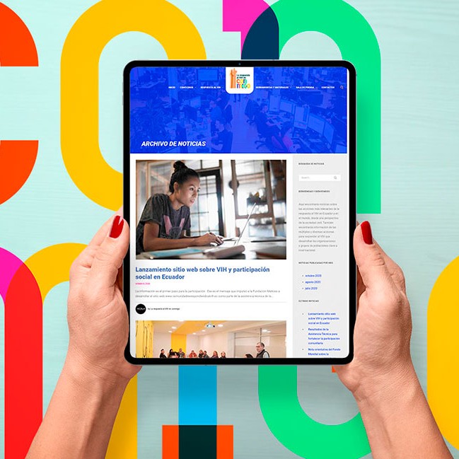 portada Comunidades Respondiendo al VIH pagina sitio web quito ecuador
